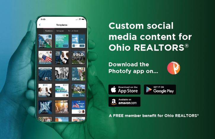 Boost your digital marketing & stay license law compliant with Ohio REALTORS' Photofy templates