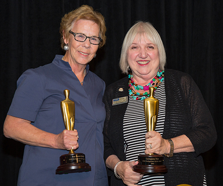 Sue Lusk-Gleich & Georgiana Nye honored with OAR's 2016 Distinguished Service Award
