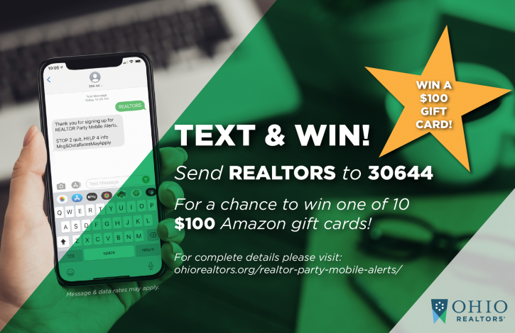 Text REALTORS to 30644 to have your voice heard