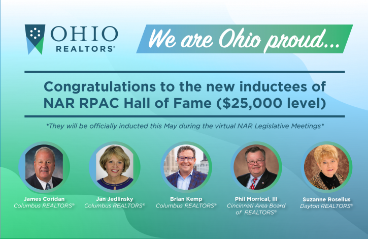 Five Ohio REALTORS to be inducted into NAR's RPAC Hall of Fame