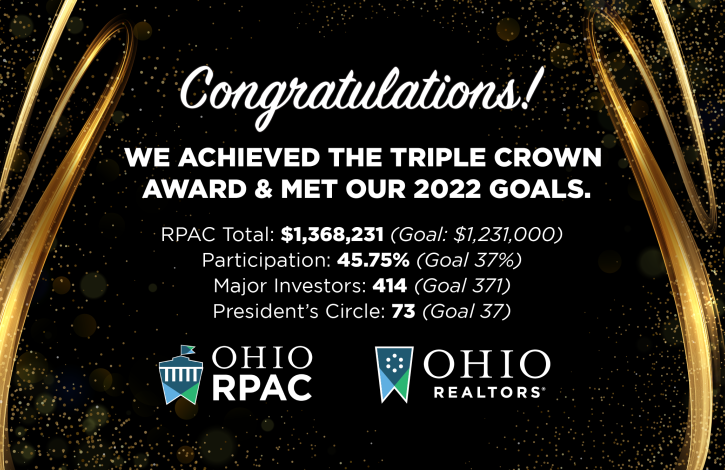 Ohio RPAC claims 'Triple Crown' for 2022 campaign